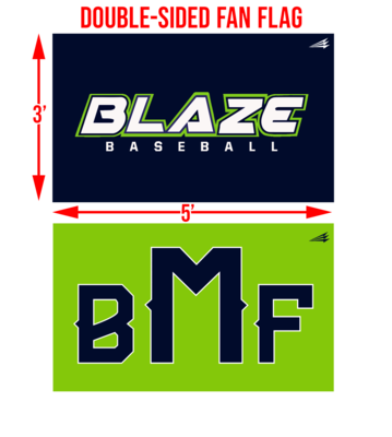 Blaze Baseball Double-Sided 3&#39;x5&#39; Fan Flag F1