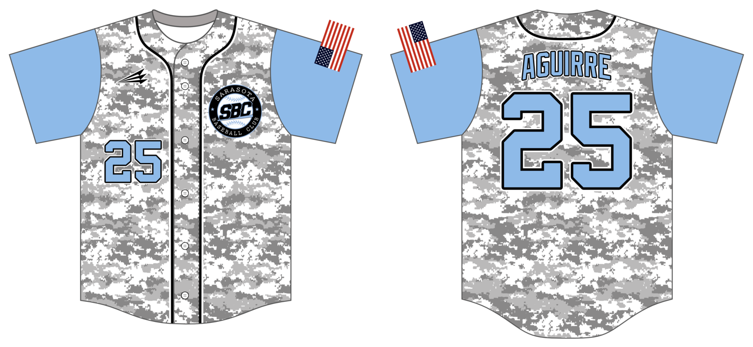 Sarasota Baseball Club Custom Hexaflex Baseball Jersey #J6B