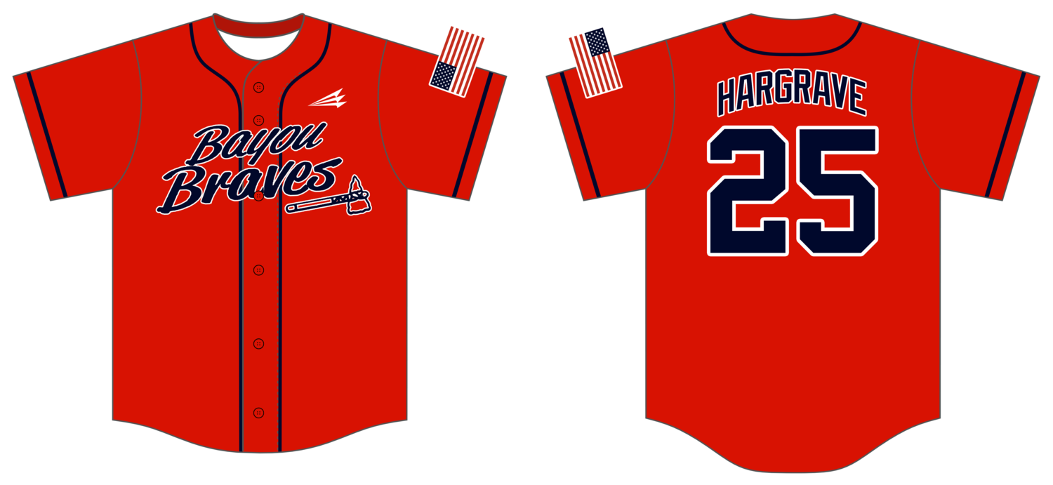 Bayou Braves (Max Sports) Custom Nanodri Baseball Jersey #J2C