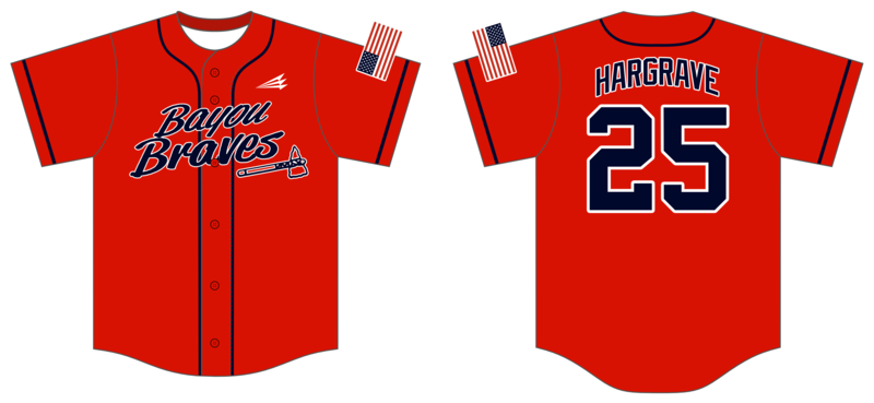 Bayou Braves (Max Sports) Custom Nanodri Baseball Jersey #J2C
