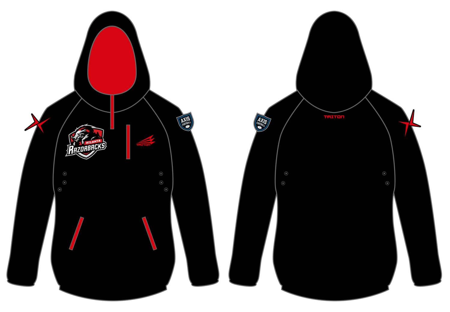 Atlanta Razorbacks Custom Gladiator Hoodie #GH1