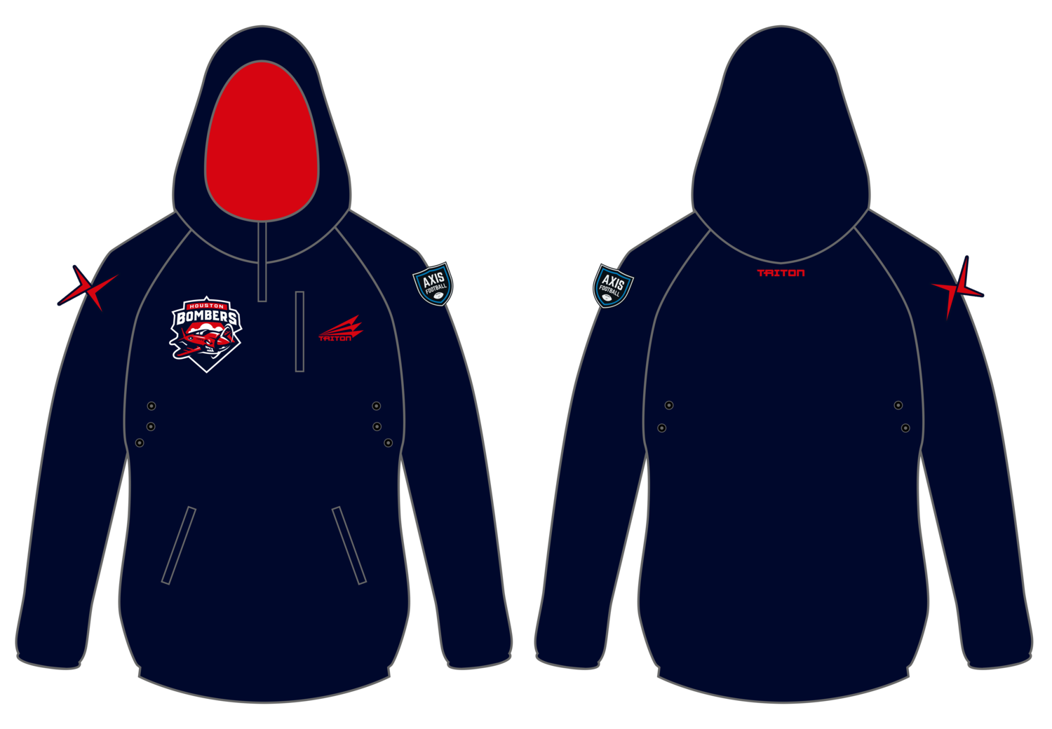 Houston Bombers Custom Gladiator Hoodie #GH1