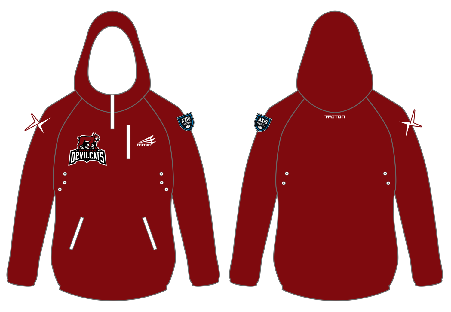 Winnipeg Devilcats Custom Gladiator Hoodie #GH1