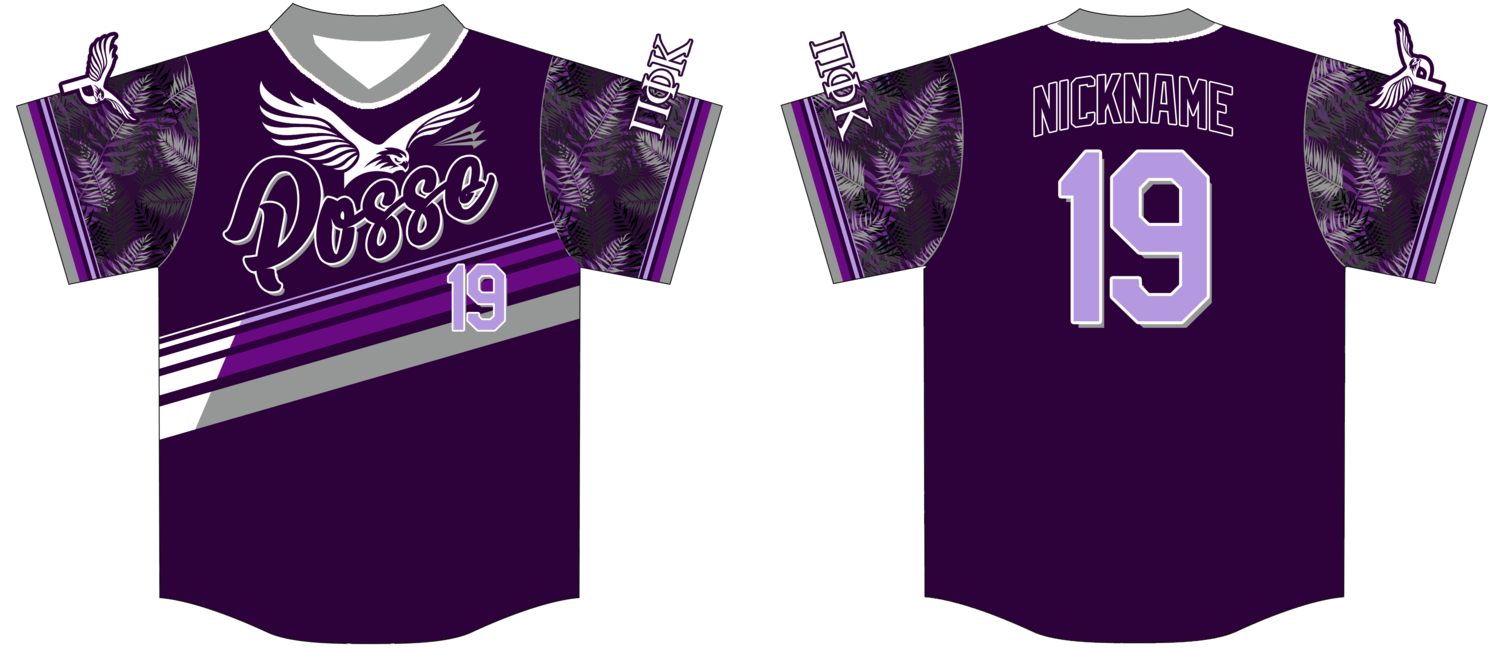 Purple Posse Custom HexaFlex Baseball Jersey #J4D