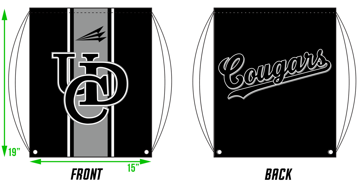 Upper Deck Cougars Custom Drawstring Bag #DB2