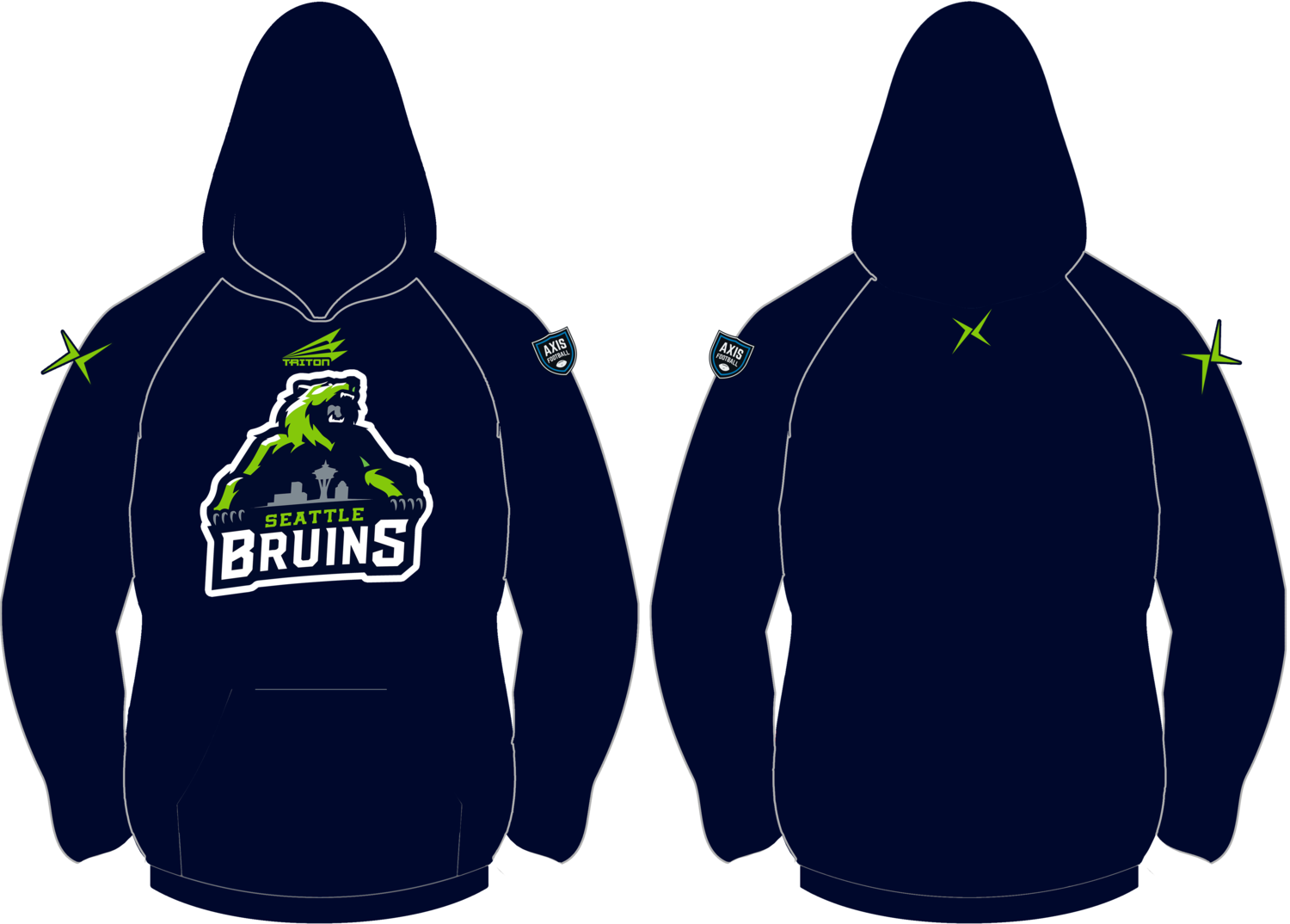Seattle Bruins Custom Vulcan Hoodie #VH1