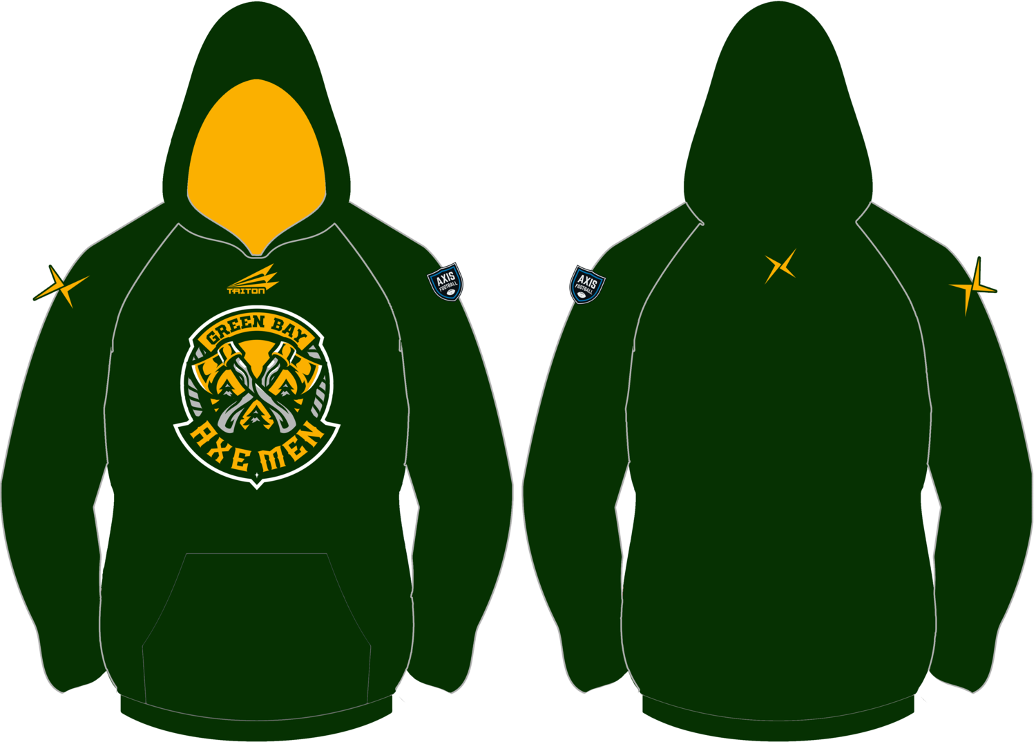Green Bay Axe Men Custom Vulcan Hoodie #VH1
