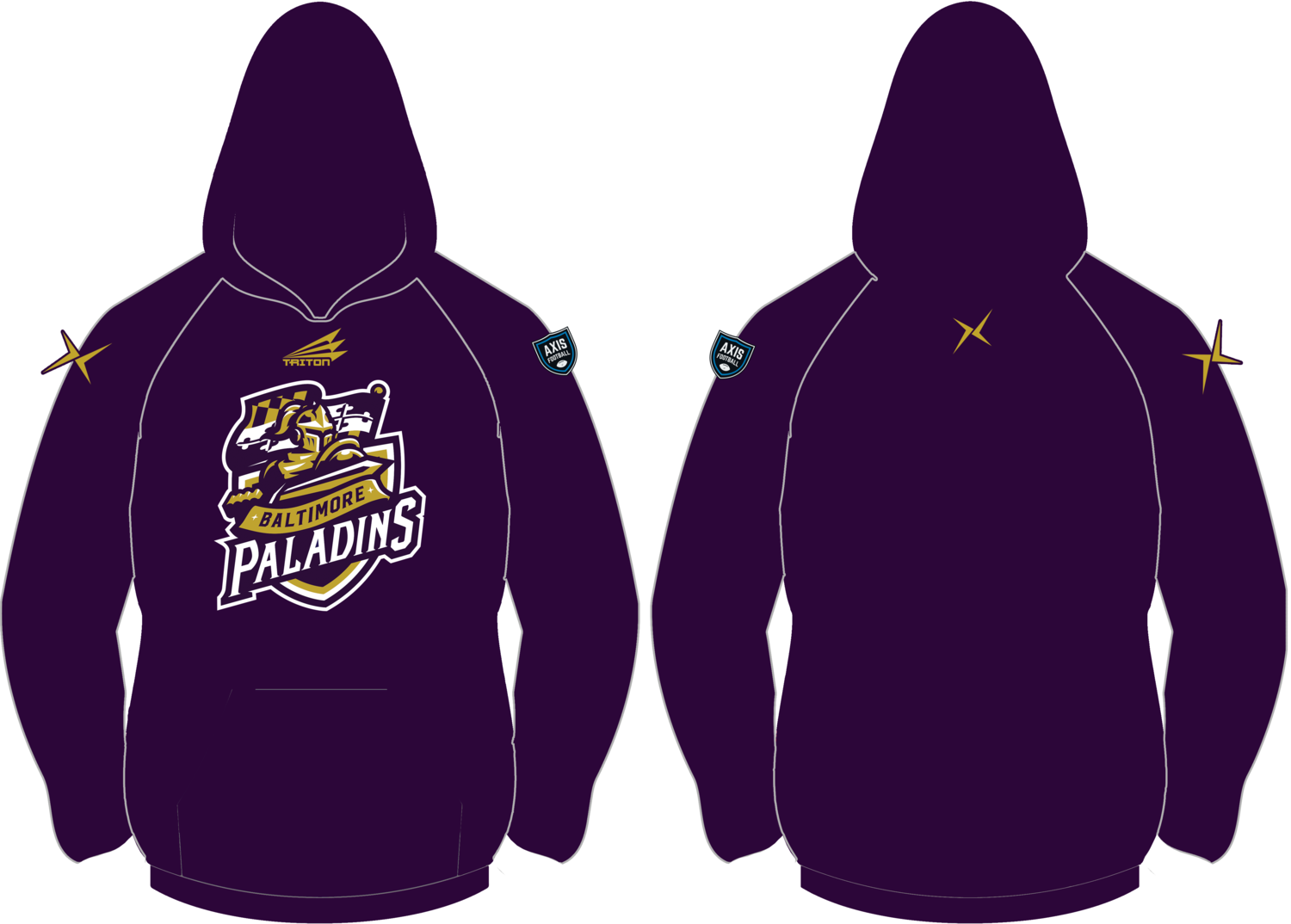 Baltimore Paladins Custom Vulcan Hoodie #VH1