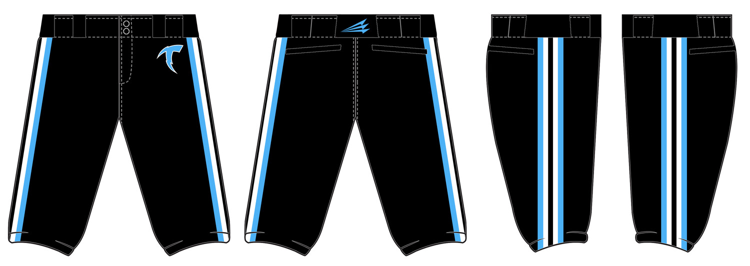 Miami Thunder Stacheman Elite Custom Knicker Baseball Pants #BP6B