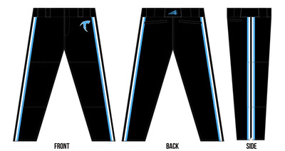 Miami Thunder Stacheman Elite Custom Long Baseball Pants #BP6A