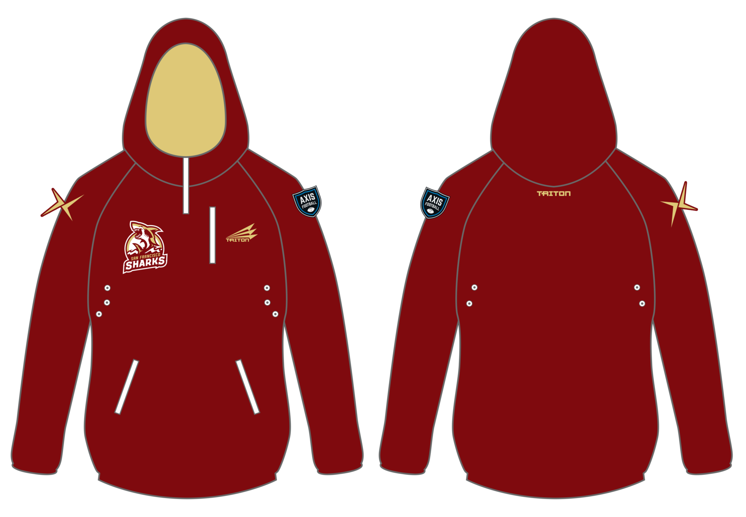 San Francisco Sharks Custom Gladiator Hoodie #GH1