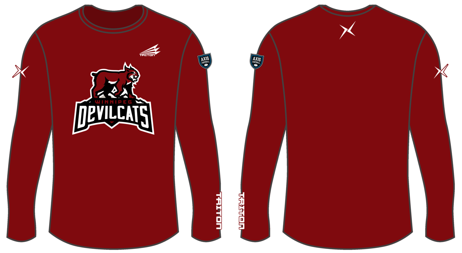 Winnipeg Devilcats Custom Long Sleeve HyperTee #LHT1