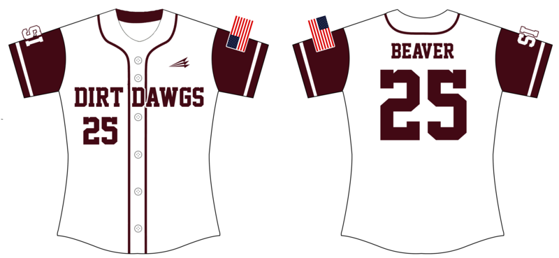 Southern Illinois Dirt Dawgs Custom HexaFlex Softball Jersey #J7b