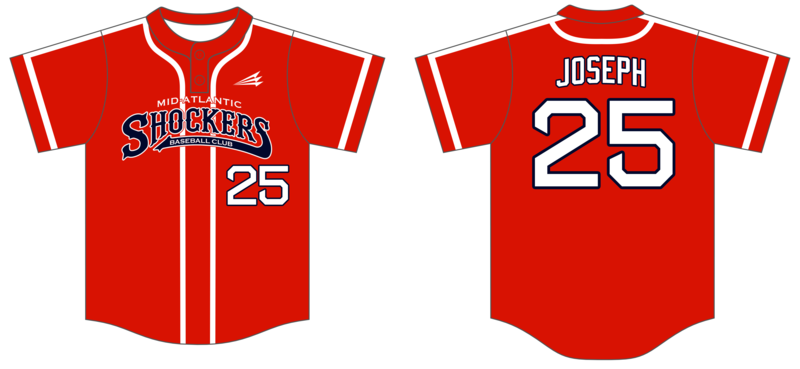 Mid-Atlantic Shockers (Joseph) Custom Hexaflex Baseball Jersey #J4B