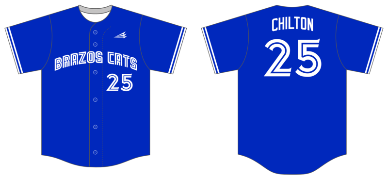Brazos Cats Custom HexaFlex Baseball Jersey #J5B