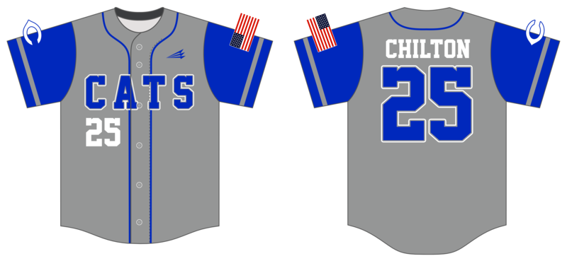 Brazos Cats Custom HexaFlex Baseball Jersey #J1A