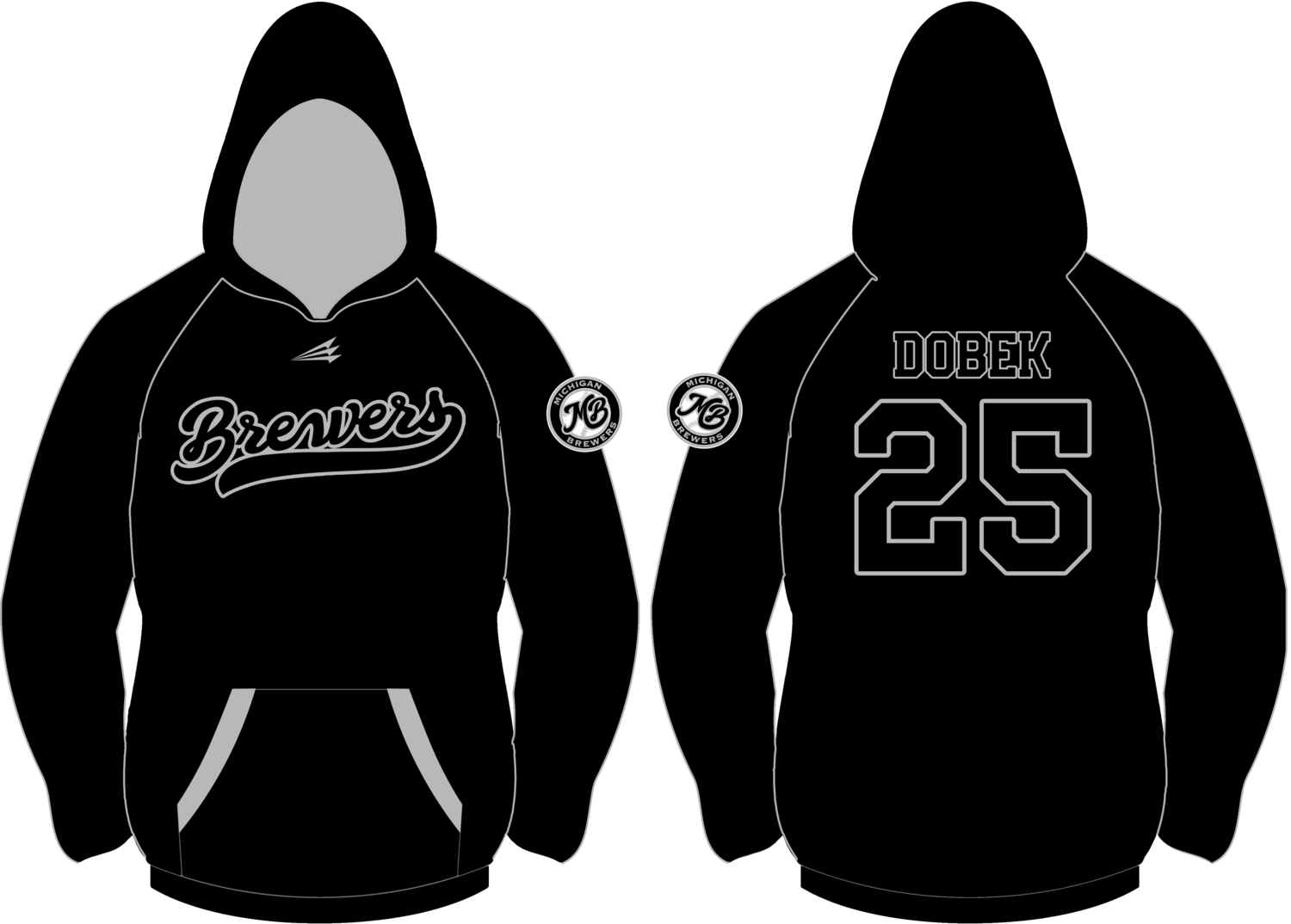 Michigan Brewers Custom Vulcan Hoodie #VH4B