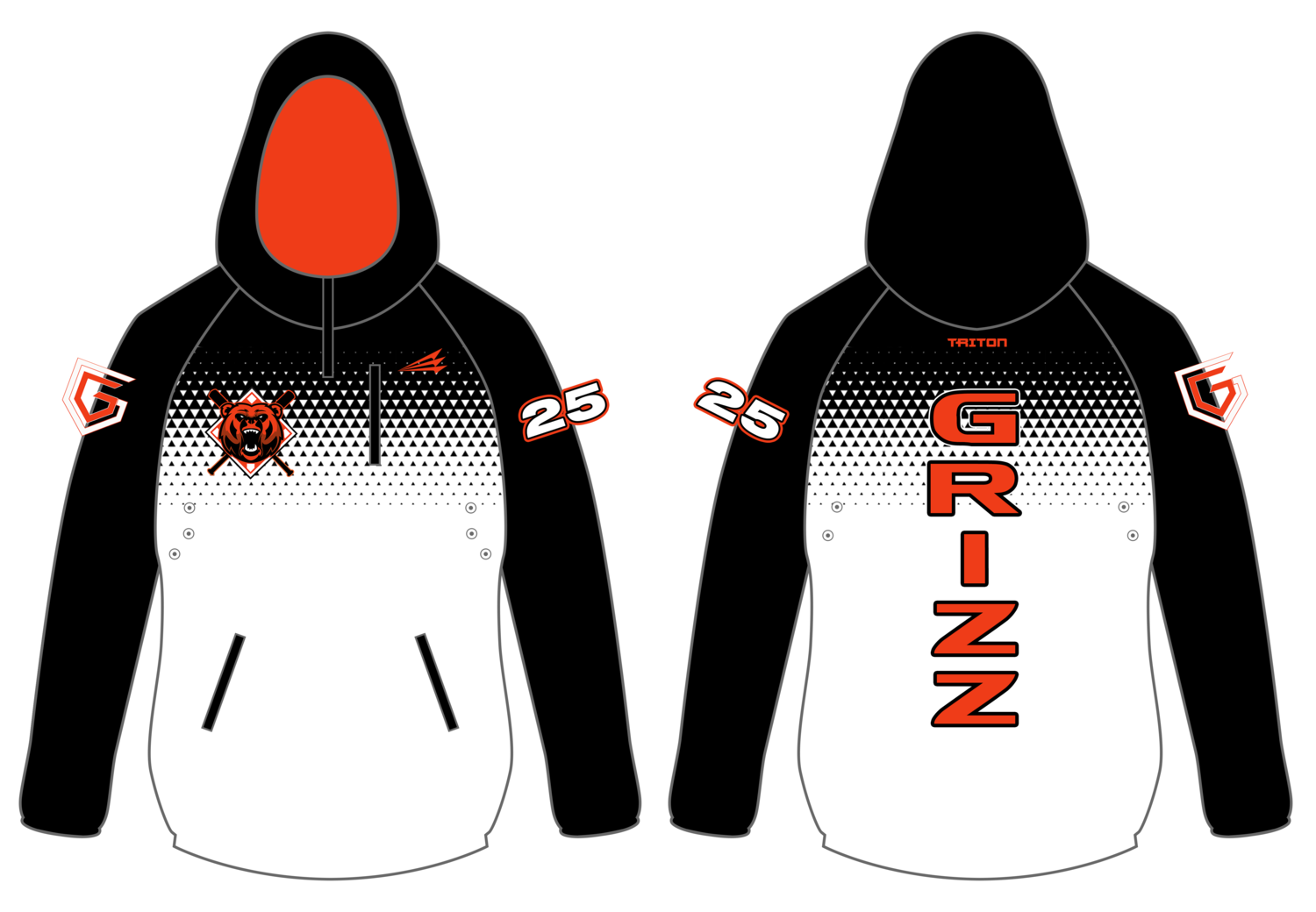 Colorado Grizzlies Custom Gladiator Hoodie #GH2C