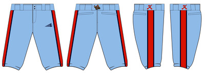 Mashers (White) Stacheman Elite Custom Knicker Baseball Pants #BP3D