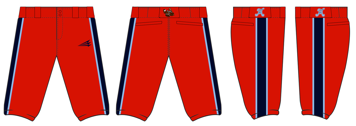 Mashers (White) Stacheman Elite Custom Knicker Baseball Pants #BP5C