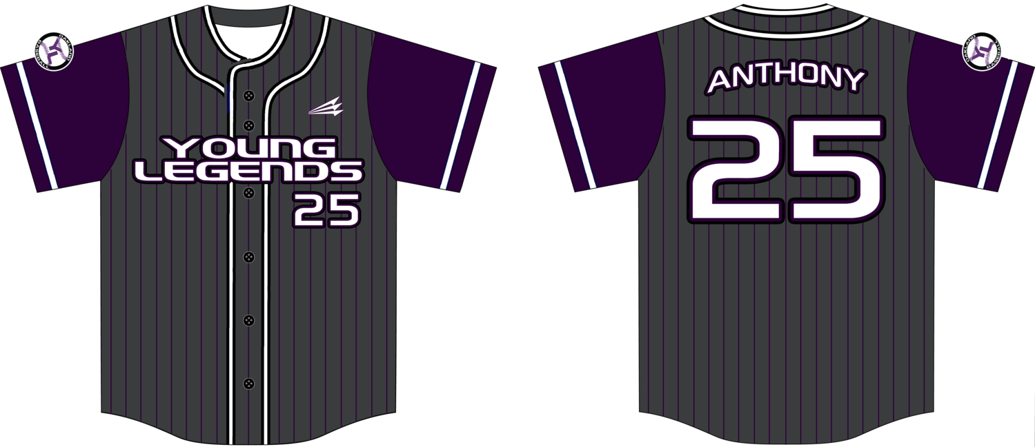 Oakland Young Legends Custom HexaFlex Baseball Jersey #J3c