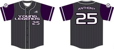 Oakland Young Legends Custom HexaFlex Baseball Jersey #J3c