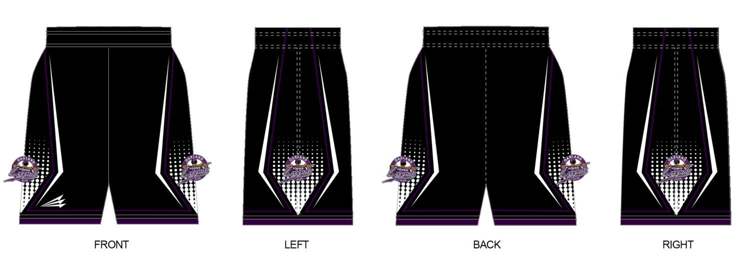 Oakland Young Legends Custom Revolution Pocket Shorts #RV1