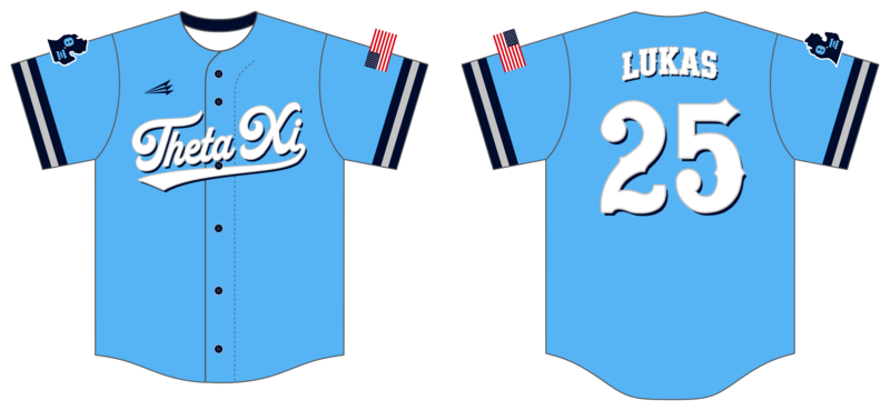 Theta Xi University of Michigan Custom HexaFlex Baseball Jersey #J1C