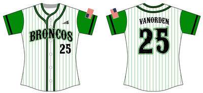 Broncos (VanOrden) Custom NanoDri Softball Jersey #J1