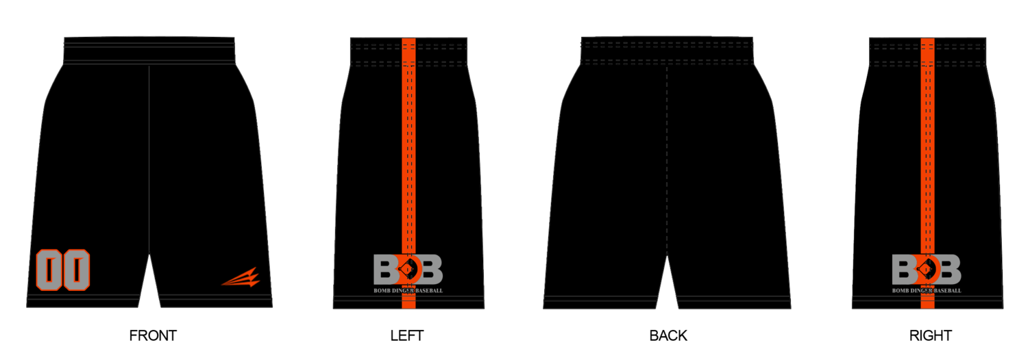 Bomb Dinger Baseball Custom Revolution Pocket Shorts #RV1B