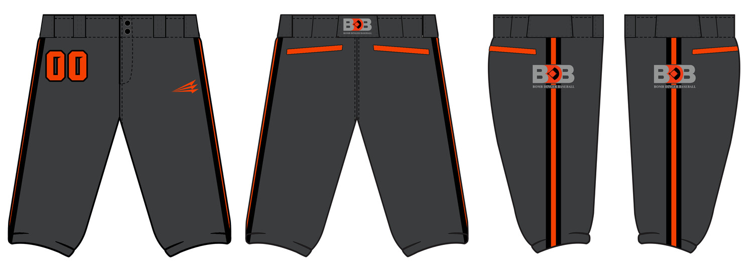 Bomb Dinger Baseball Stacheman Elite Custom Knicker Baseball Pants #BP2
