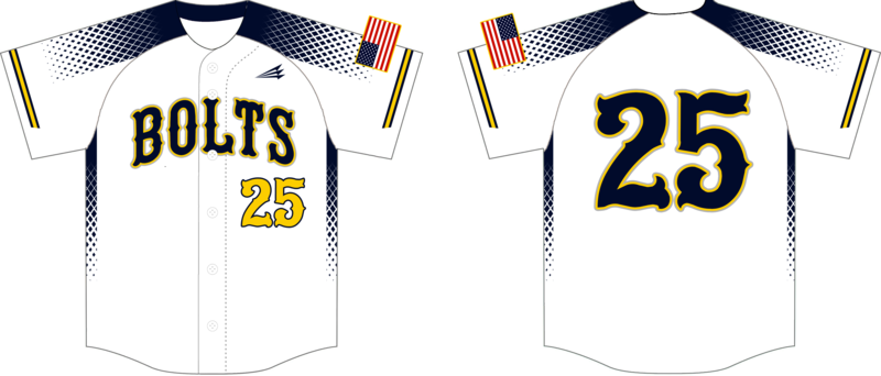 Ridge Community High School Bolts Custom HexaFlex Baseball Jersey #J2B