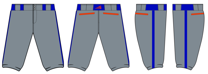 Austin United Tigers Custom Stacheman Elite Knicker Baseball Pants #BP8b