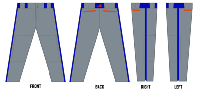 Austin United Tigers Custom Stacheman Elite Long Baseball Pants #BP8a