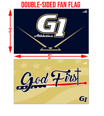 G1 Athletics Double-Sided 3&#39;x5&#39; Fan Flag F2