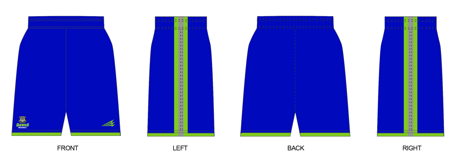 AZ Diamond Dawgs Custom Revolution Pocket Shorts #RV5