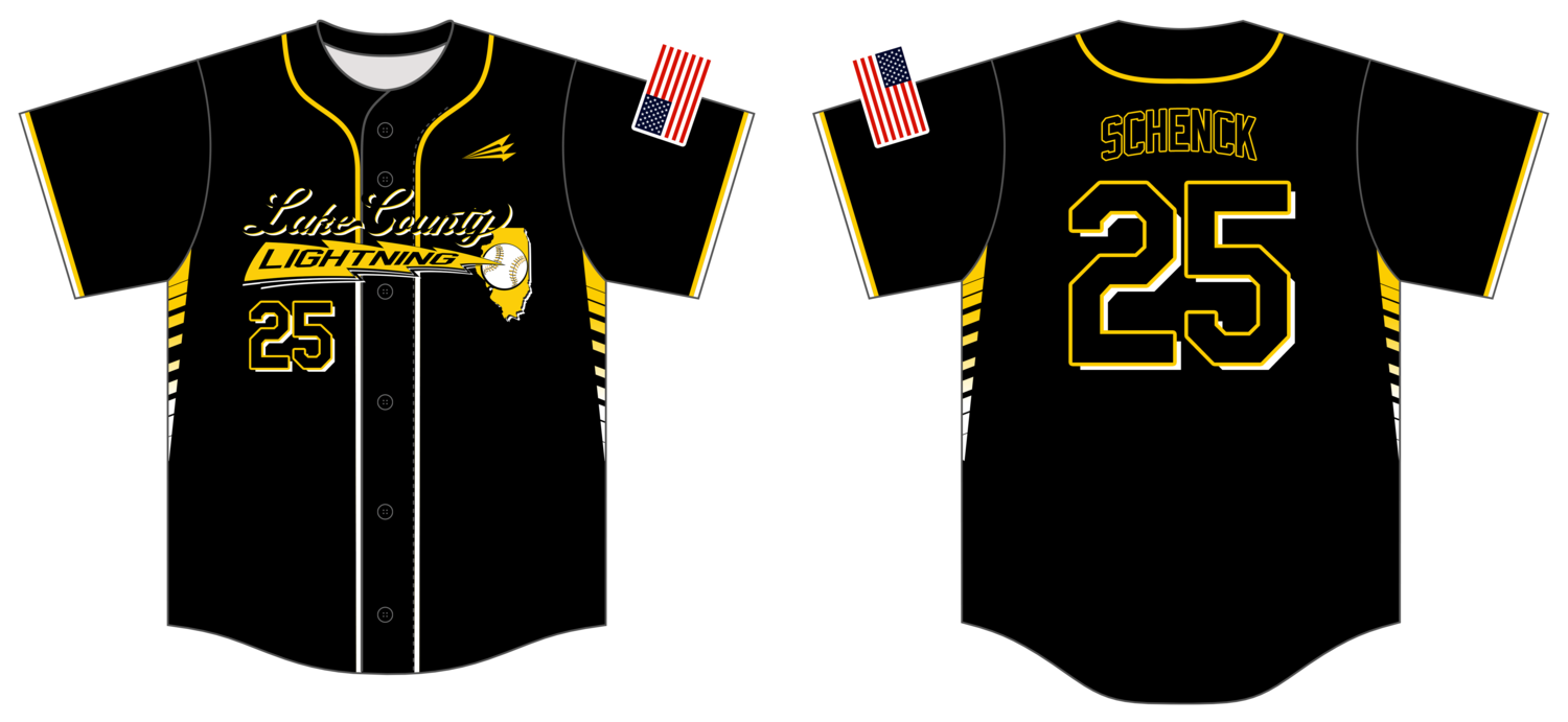 Lake County Lightning Custom HexaFlex Baseball Jersey #J26B