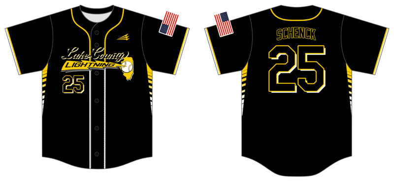 Lake County Lightning Custom HexaFlex Baseball Jersey #J26B
