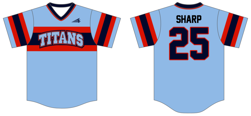 Titans Baseball Club (Sharp) Custom HexaFlex Baseball Jersey #J1d