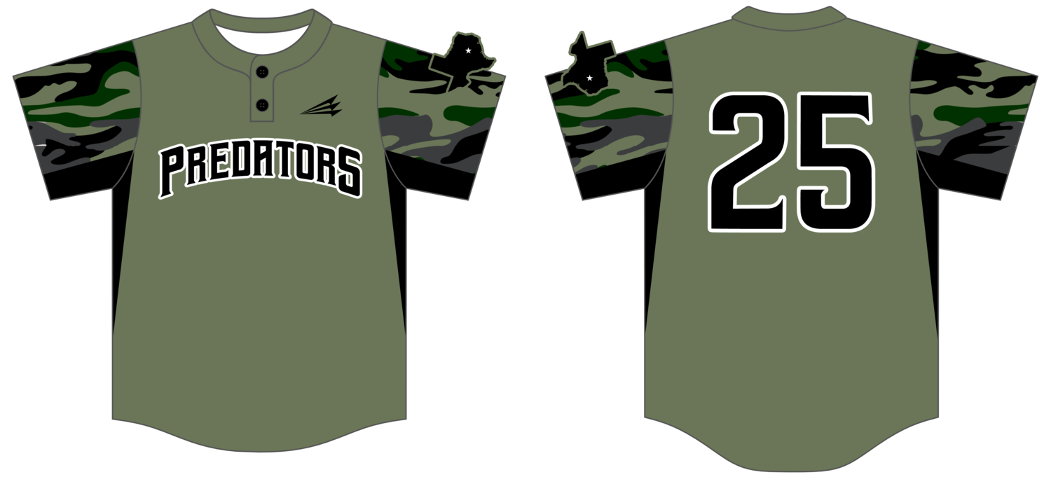 Predators (Garbade) Custom Hexaflex Baseball Jersey #J2E