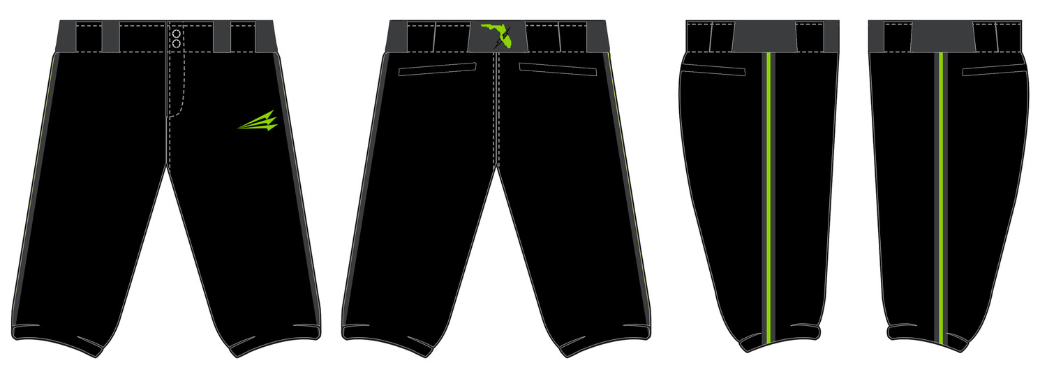 Sarasota Shock Stacheman Elite Custom Knicker Baseball Pants #BP2A