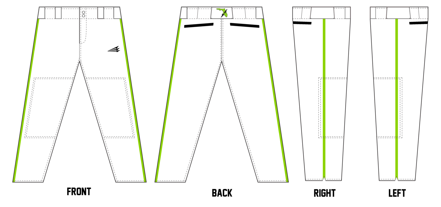 Sarasota Shock Stacheman Elite Custom Long Baseball Pants #BP5B