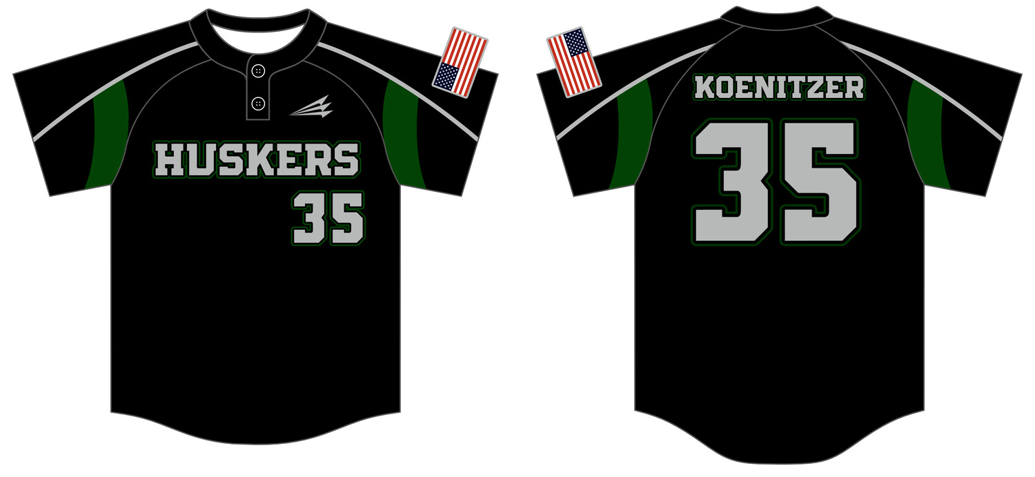 Yorktown Huskers Custom HexaFlex Baseball Jersey #J4b