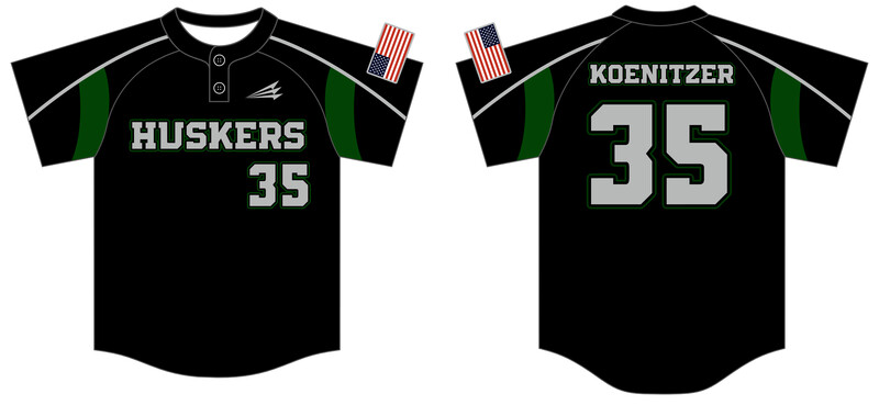 Yorktown Huskers Custom HexaFlex Baseball Jersey #J4b