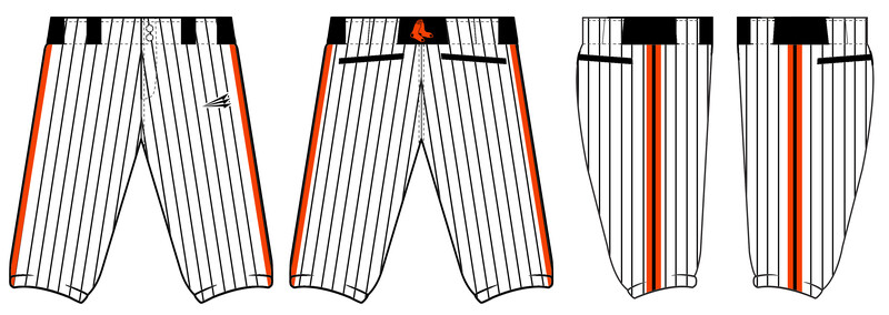 Artesia Pawsox Stacheman Elite Custom Knicker Baseball Pants #BP2B