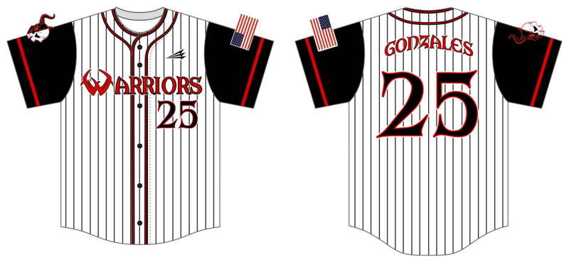 Utah Warriors Custom HexaFlex Baseball Jersey #J1b