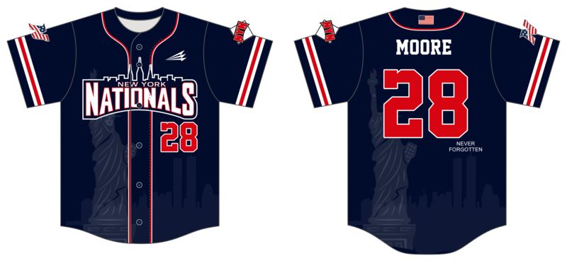 NY Nationals Custom HexaFlex Baseball Jersey #J2