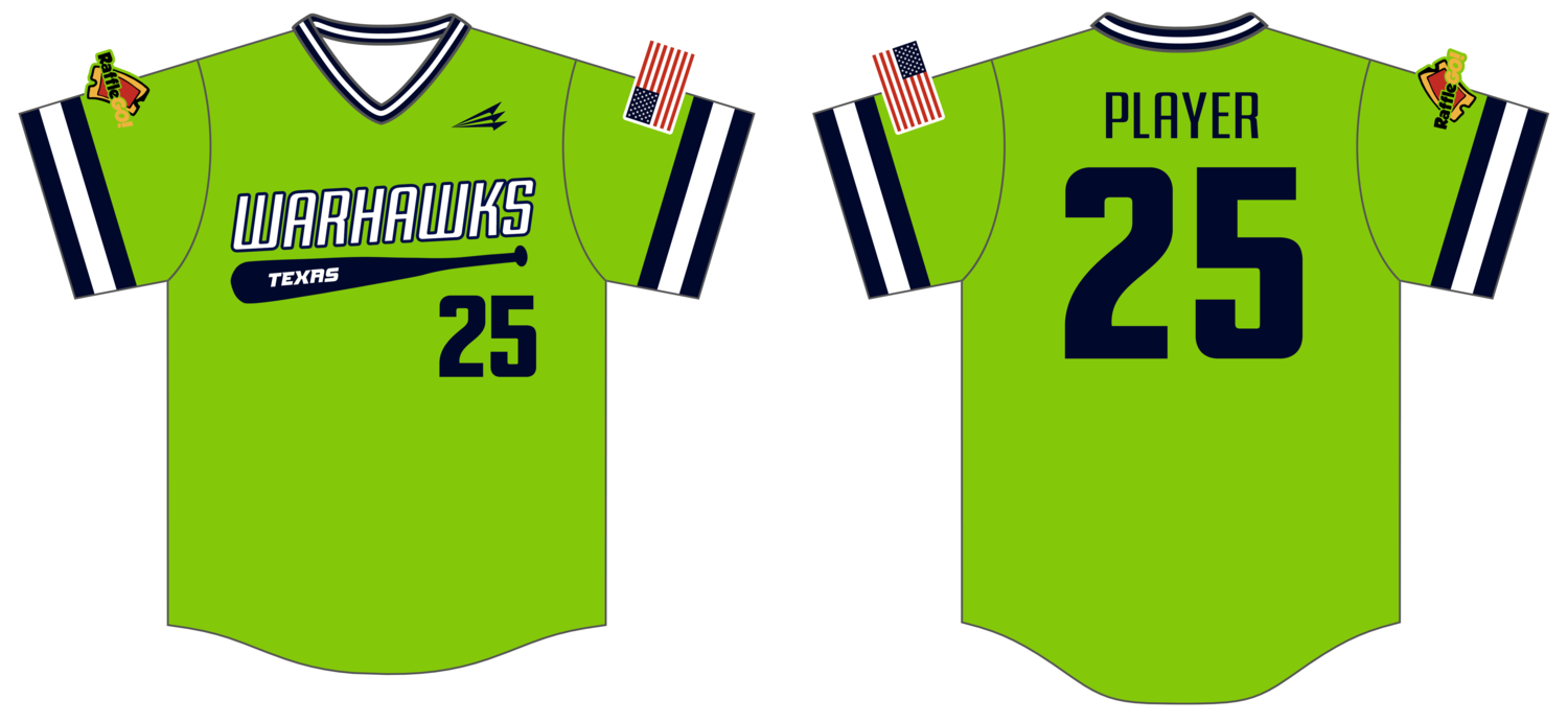 Texas Warhawks Custom NanoDri Baseball Jersey #J4C