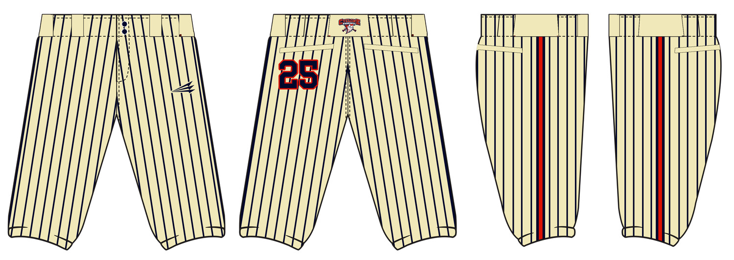 Central Ohio Cyclones Stacheman Elite Custom Knicker Baseball Pants #BP31