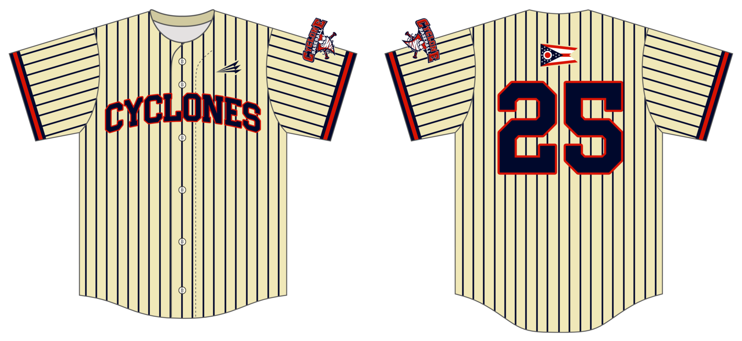 Central Ohio Cyclones Custom Hexaflex Baseball Jersey #J34